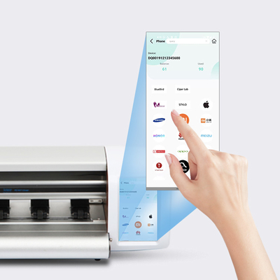واضح PET PVC هيدروجيل الفينيل آلة القطع التي تقطع الملصقات 300 مللي متر / ثانية