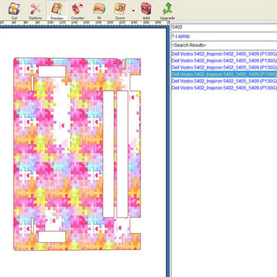 آلة صنع جلد الكمبيوتر المحمول مع قوالب الكمبيوتر المحمول وبدون حد للقص تدعم تصميمات جلد الكمبيوتر المحمول الإبداعية